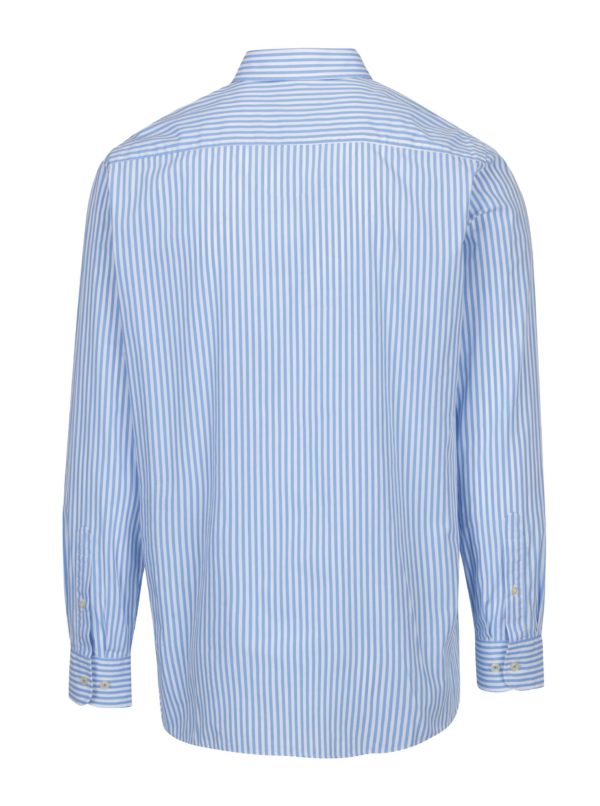 Bielo-modrá pruhovaná classic fit košeľa Hackett London