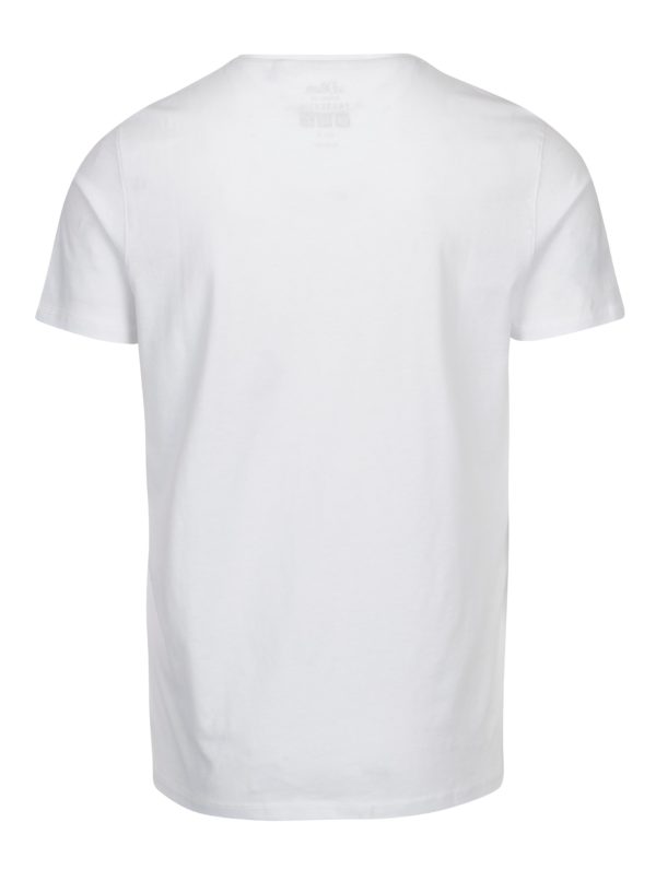 Biele pánske slim fit tričko s véčkovým výstrihom s.Oliver