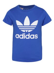 Modré chlapčenské tričko s potlačou adidas Originals
