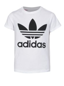 Biele chlapčenské tričko s potlačou adidas Originals