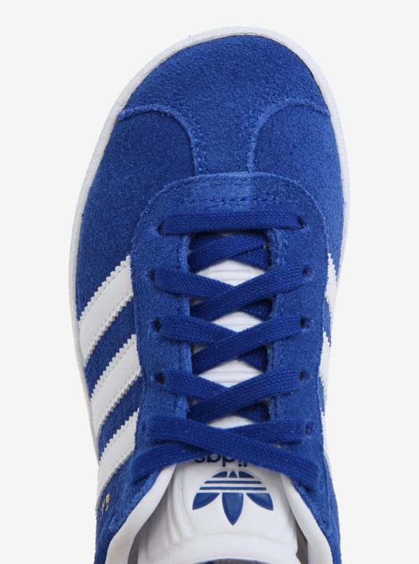 Modré detské semišové tenisky adidas Originals