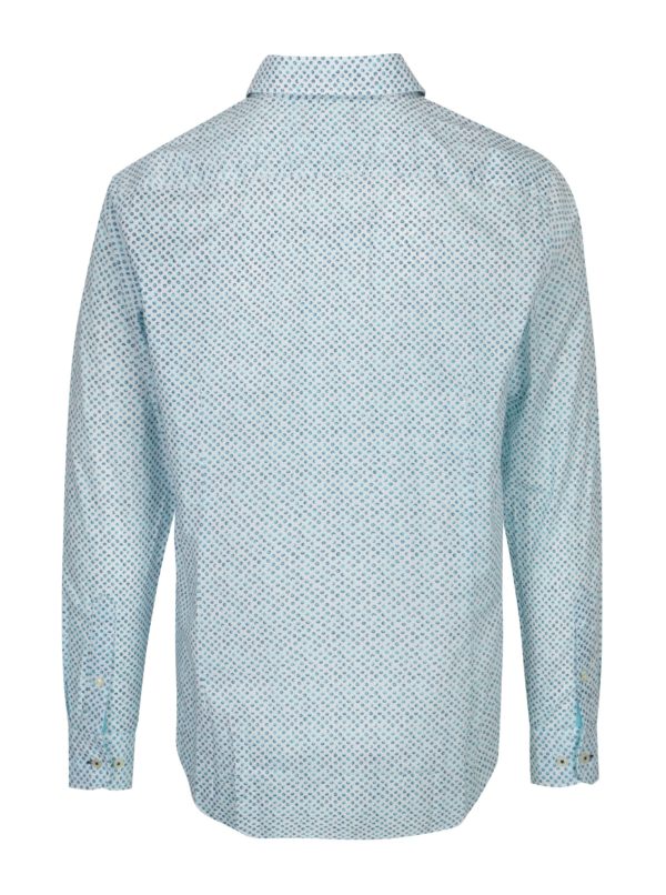 Modro-krémová vzorovaná modern fit košeľa Fynch-Hatton