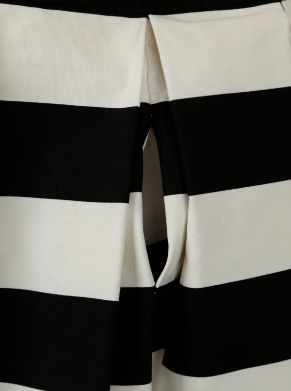 Čierno-krémová pruhovaná kolová sukňa MONLEMON Navy Black