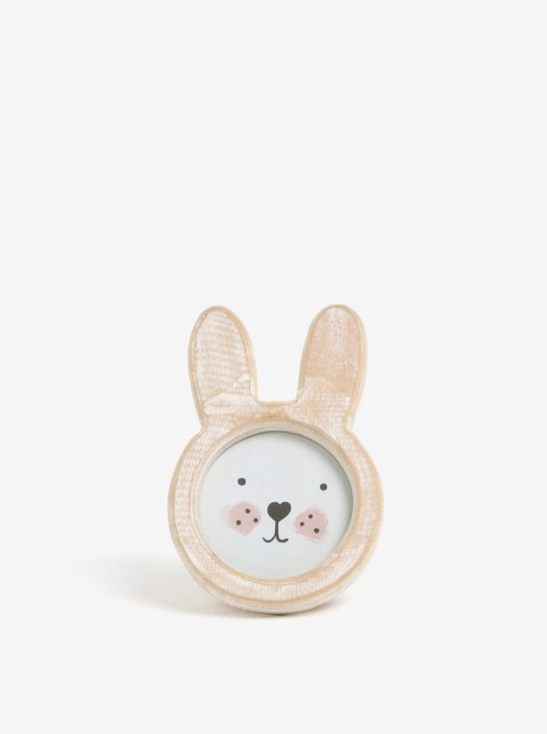 Béžový detský rámik na fotky v tvare zajaca Sass & Belle Bunny