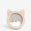 Béžový detský rámik na fotky v tvare mačky Sass & Belle Cat