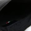 Čierna kožená kabelka s jemným vzorom KARA