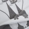 Sivo-krémová návliečka na vankúš s motívom dvoch mačiek Dakls