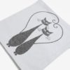 Sivo-krémová návliečka na vankúš s motívom dvoch mačiek Dakls