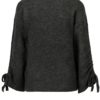 Tmavosivý melírovaný sveter s riasením na rukávoch Dorothy Perkins Petite