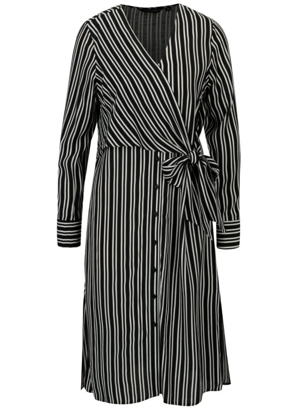 Čierne pruhované šaty Dorothy Perkins