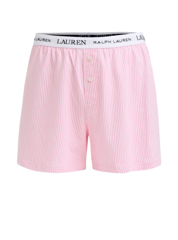 Ružové pruhované trenírky Lauren Ralph Lauren Soft Jersey