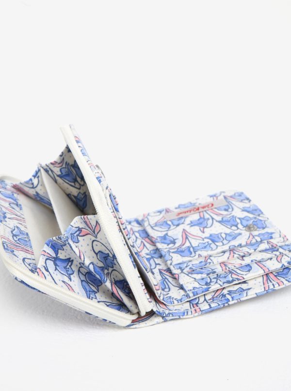 Modro–krémová peňaženka s motívom zvončekov Cath Kidston