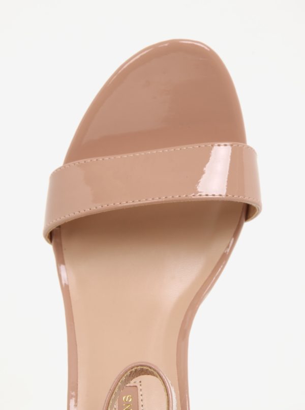 Svetloružové lesklé sandálky Dorothy Perkins