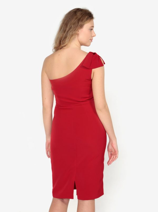 Červené asymetrické puzdrové šaty Oasis Lolita
