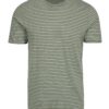 Krémovo-zelené pruhované tričko ONLY & SONS Albert Stripe
