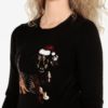 Čierny sveter s motívom jazvečíka z flitrov Oasis Jumper