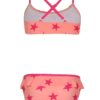 Ružové dievčenské vzorované dvojdielne plavky name it Zu Jingle