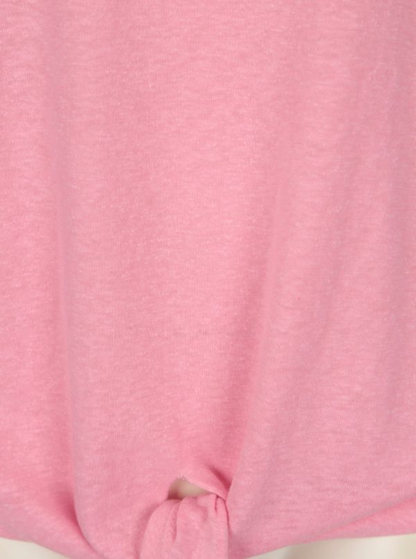 Ružové tričko s uzlom ONLY Uma