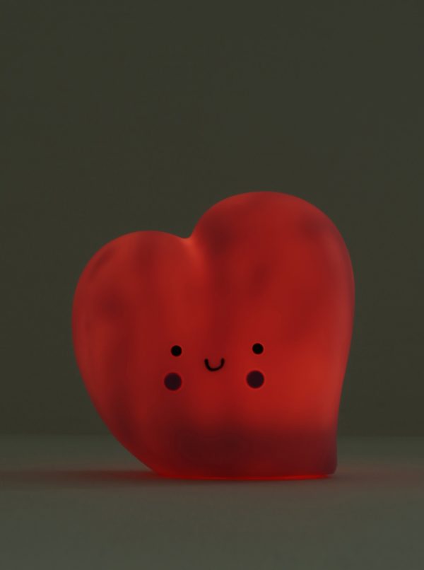 Ružová LED lampa v tvare srdca Disaster Heart