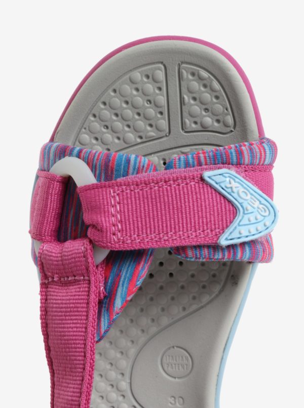 Modro-ružové dievčenské sandále Geox Borealis