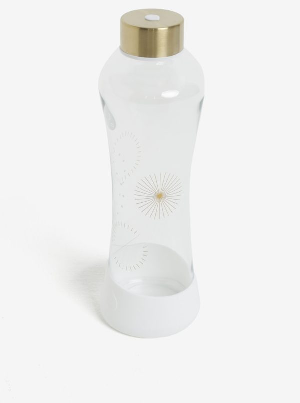 Biela sklenená fľaša s potlačou EQUA Stardust (550 ml)