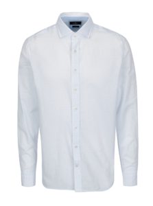 Modro-biela slim fit košeľa s drobným vzorom Hackett London Diddy