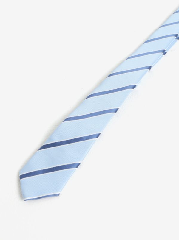 Svetlomodrá pruhovaná kravata Burton Menswear London