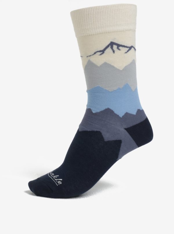 Tmavomodré unisex ponožky s motívom hôr Fusakle Kriváň