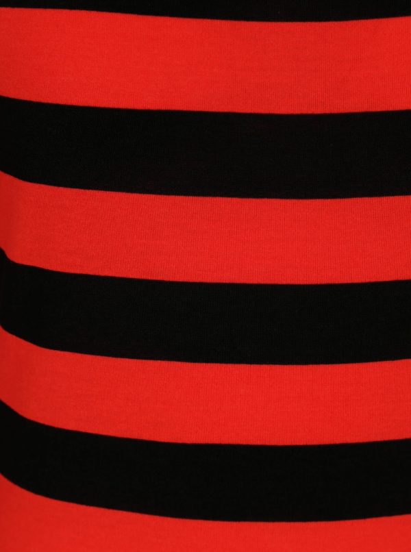 Čierno-červené pruhované šaty Jacqueline de Yong Bug