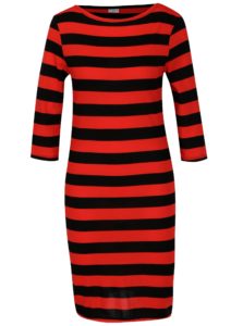 Čierno-červené pruhované šaty Jacqueline de Yong Bug