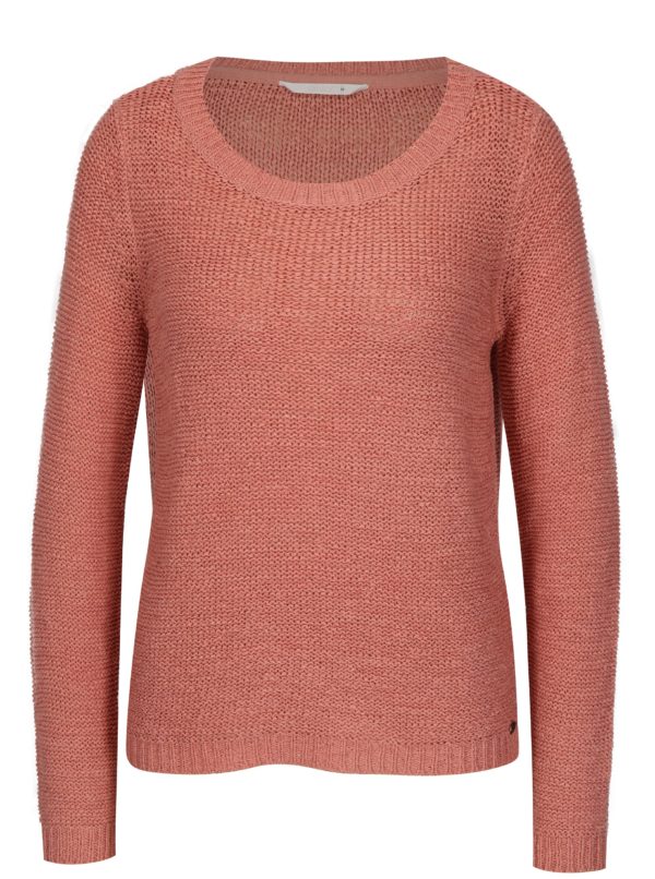 Svetloružový pletený sveter ONLY Geena