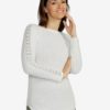 Krémový dámsky sveter s čipkou na rukávoch M&Co