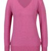 Ružový dámsky sveter z Merino vlny Kama
