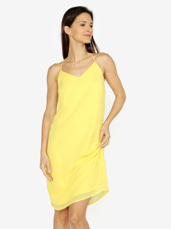 Žlté šaty na ramienka VERO MODA Diana