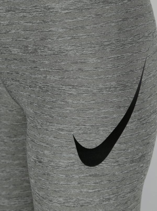 Sivé melírované dámske funkčné legíny Nike Training Tights