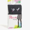 Čierne dievčenské pančuchy s motívom mačky Penti Pretty Catty 30 DEN