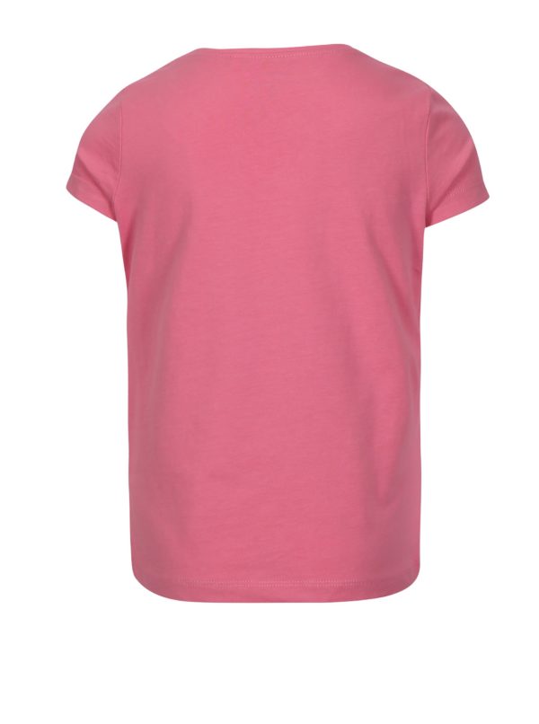 Ružové dievčenské tričko s potlačou name it Veen