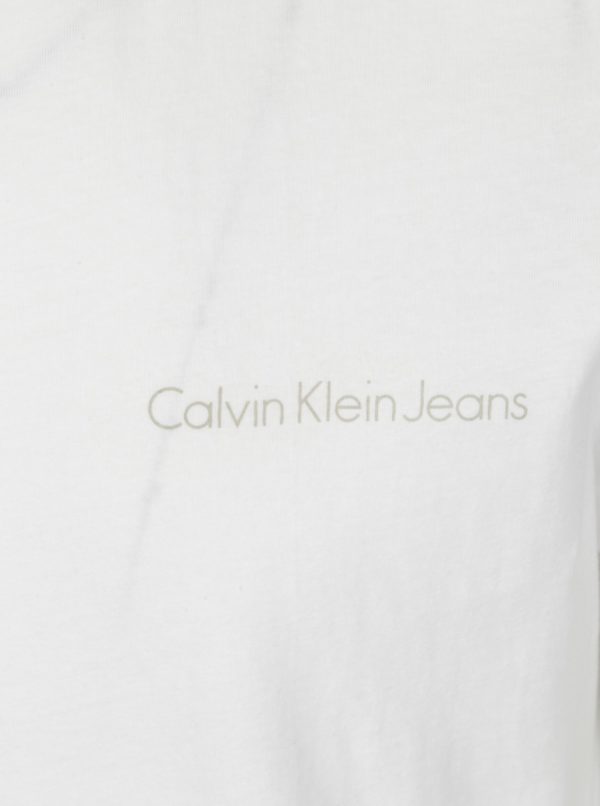 Biele pánske slim fit tričko Calvin Klein Jeans Tiboro