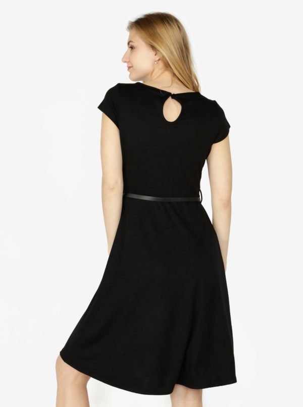 Čierne šaty s opaskom QS by s.Oliver