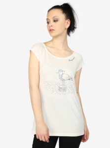 Krémové dámske tričko s potlačou Ragwear Sofia
