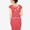 Červené melírované šaty s pásikmi na chrbte Ragwear Sofia