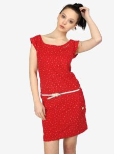 Červené šaty s vreckami Ragwear Tag A Organic