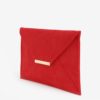 Červená listová kabelka v semišovej úprave Dorothy Perkins