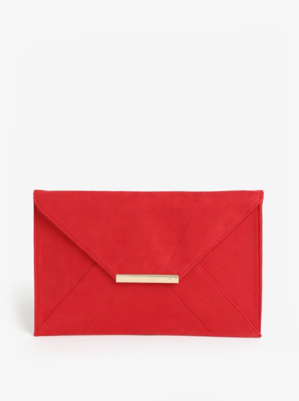 Červená listová kabelka v semišovej úprave Dorothy Perkins