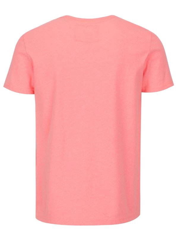 Ružové pánske tričko s potlačou Superdry