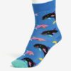 Modré detské ponožky Happy Socks Dolphin