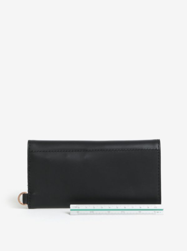Čierna kožená peňaženka Herschel Henry