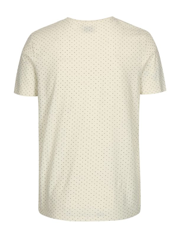 Krémové tričko s jemným vzorom Selected Homme Kris