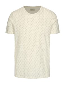 Krémové tričko s jemným vzorom Selected Homme Kris