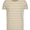 Béžovo-krémové pruhované tričko Selected Homme Malthe